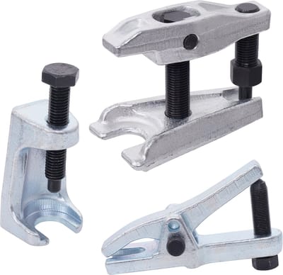 NAVOBIZ Kogelgewrichttrekker - Fuseekogeltrekker - Stuurkogel trekker - 3-delige set - Sterke metalen constructie - Zilver