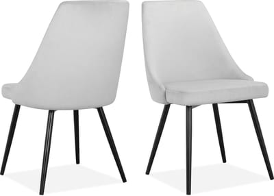 Natascha-Eetkamerstoel - 2 Pack - Lichtgrijs
