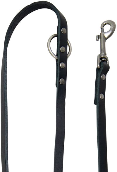 Animal Boulevard Ab30033 - Hals- En Leibanden - Hond - Ab Country Leather Handvrij Leiband Zwart-12mmx200cm - Maat: 12mmx200cm - 205288