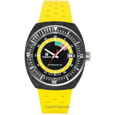 Montre Homme TISSOT Sideral avec Bracelet en Caoutchouc et Cadran Noir (T1454079705700) [Importation officielle]