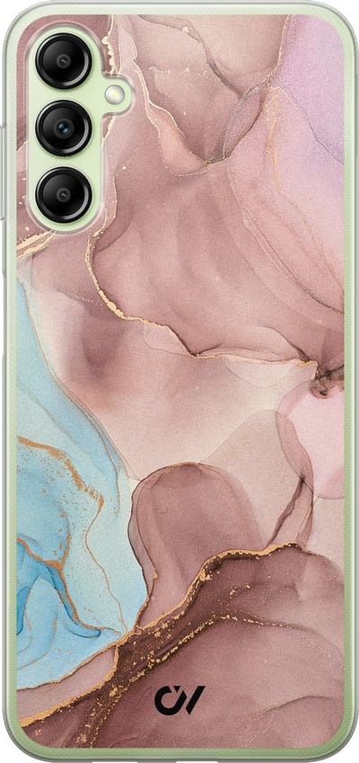 Hoesje geschikt voor Samsung Galaxy A14 5G hoesje - Marble Clouds - - Roze - - Casevibes