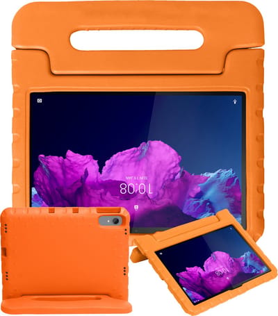 Hoesje - Geschikt voor Lenovo Tab P11 Plus - Kinderhoes Shockproof Bumper - Kidsproof Case - Tablethoes - Kinder Hoes Cover - Oranje