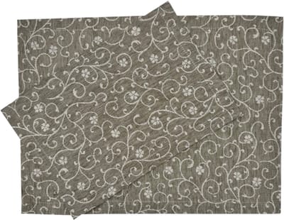 Flora placemat walnut set van 5