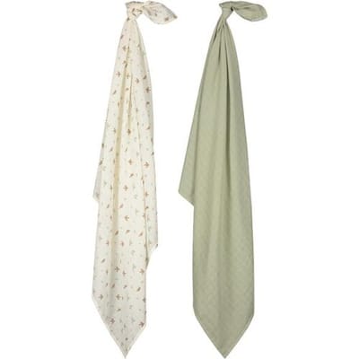 Prénatal hydrofiele multidoeken pure 2 stuks Light Greenshade unisex