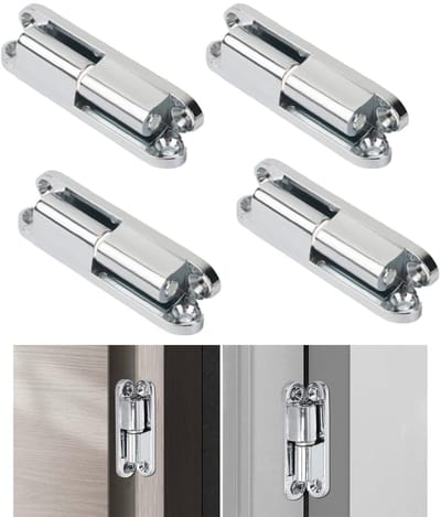 Dailygoods- Renovatieband Set van 4 - Afneembare Scharnieren - Deurscharnieren - Houten Deuren - Onderhoudsvrije Glijlagers - Verchroomd Zinklegering - Deurscharnier