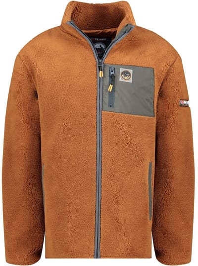 Geographical Norway Heren Teddy Fleece Vest Gevoerd Camel - XXL