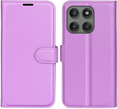 Coverup Hoesje - Geschikt voor Motorola Edge 60 Pro Hoesje - Coverup Book Case - Paars