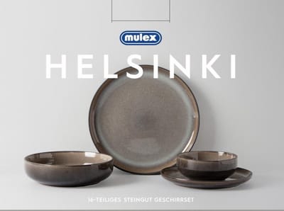 Mulex | MX902026 Serviesset Helsinki - Bruin - 16-delig voor 4 Personen - Aardewerk - Inclusief Dinerborden, Ontbijtborden, Dessertborden en Kommen - Magnetron- en Vaatwasserbestendig
