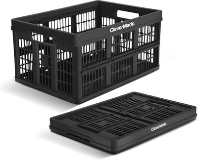 Inklapbare Opbergkratten 45L - Ruimtebesparende Stapelbare Containers voor Huishoudelijk Gebruik