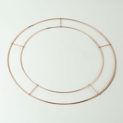 Krans Ring Frames - Decoratie Basis - DIY Kransen Maken - Plat Metaal Ontwerp - 30 cm Diameter - Koper