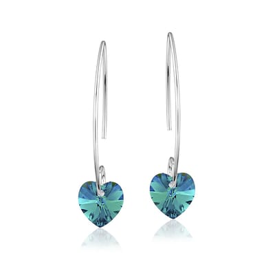 Montebello Oorbellen Liv HZ47 - Swarovski Hart - 925 Zilver Gerhod. - Ø10mm - 35mm