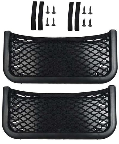 Dailygoods- Auto-opbergnet 2 Stuks - Elastisch Opbergnet - Universeel Auto-net - Scheurvast - Hoogwaardig ABS - Praktisch Auto-accessoire