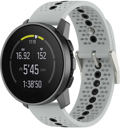 Siliconen Smartwatch bandje Geschikt voor Suunto 9 Peak siliconen bandje - geschikt voor Suunto 9 Peak (Pro) / Suunto 5 Peak / Suunto Race / Suunto Vertical / Suunto Run - grijs/zwart - Strap-it Horlogeband / Polsband / Armband