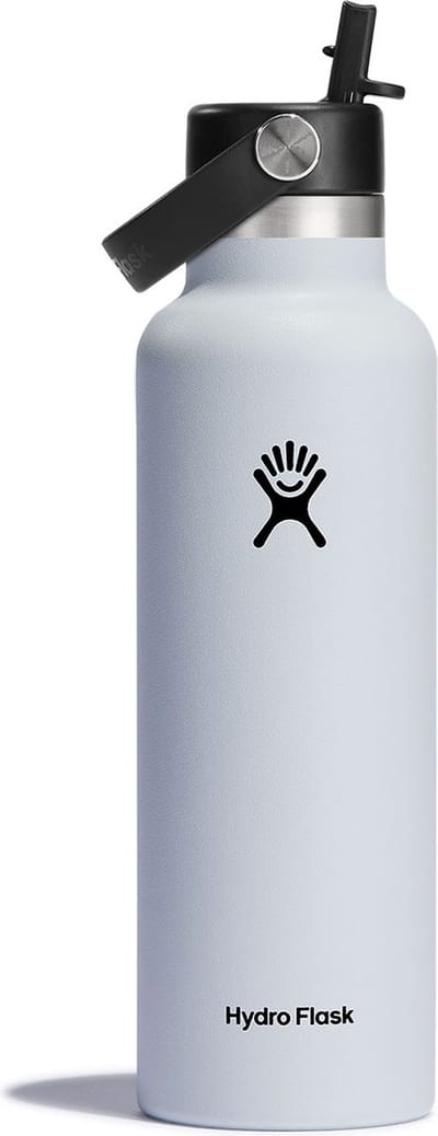 Hydro Flask Standard Mouth Flex Straw Cap Drinkfles (621 ml) - White