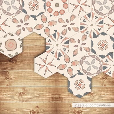 Dailygoods- Vinylstickers waterdicht - Slipvaste Vloertegels - Zelfklevend - Set van 10 stuks - 20 x 23 cm - PVC-folie met grove korrel