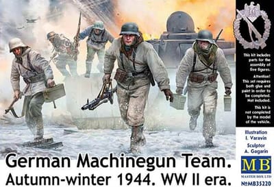 Master Box Modelbouwpakket Militaire voertuigen - 35220 German Machine Gun Team. Autumn-Winter 1944. WWII era. Plastic - 1:35 - Modelbouw