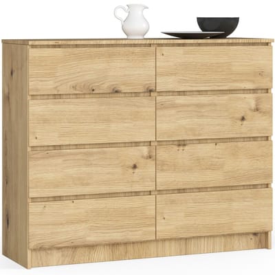 Ladekast K120 met 8 Lades / AKORD Furniture Factory / Artisan Eik / 120 x 99 x 40 cm