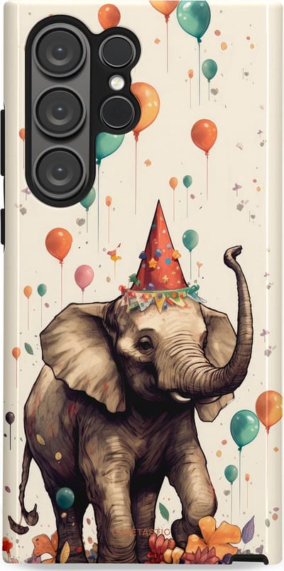 Casetastic Hoesje Geschikt voor Samsung S23 Ultra - Stijlvolle Beschermende Duo-layer Case - Ballonparade