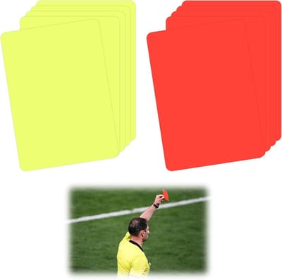 10 PVC scheidsrechterskaarten - Gele en rode kaarten voor voetbalscheidsrechters - Waterdicht - Stevig - Sportevenementen - Sportdagen