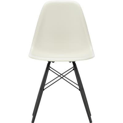 Vitra - DSW Eames Plastic Sidechair - kiezelsteen RE - esdoorn zwart - beige