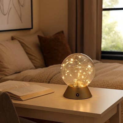 Luxus Europe - Tafellamp Touch Mila Zwart - Draadloze LED Tafellamp Binnen - USB-C Oplaadbaar - Touchbediening - Dimbaar - 3 Lichtkleuren