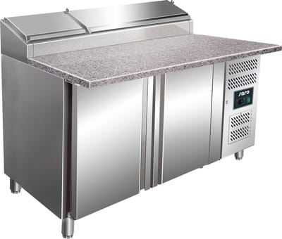 SARO Pizzawerkbank, Werkblad Graniet - 1/3 GN Model SH 1500