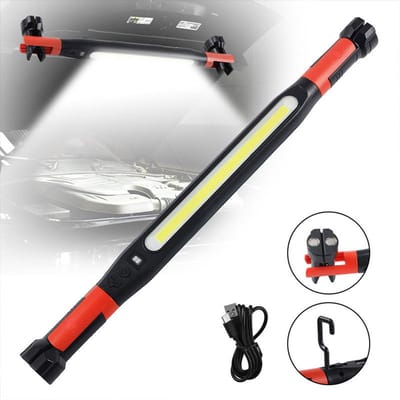 LED Magnetische Werkplaatslamp – 360° Draaibaar – Dubbel Verstelbare Klemmen – Ideaal voor Klussen, Auto & Garage