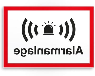 Alarm Systeem Bord - Waarschuwingsbord Inbraak - Gebouw Beveiligen - Weerbestendig Plastic - 30 x 20 cm - Wit Rood