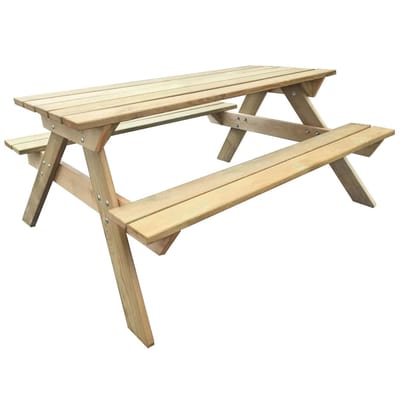 vidaXL - Picknicktafel - 150x135x71,5 - cm - hout