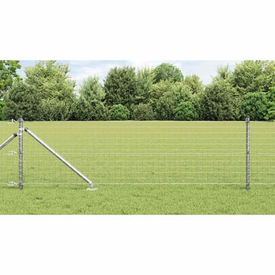 vidaXL - Euro-hek - met - grondpennen - 10 - x - 0,4 - m - Gegalvaniseerd - staal - Mesh