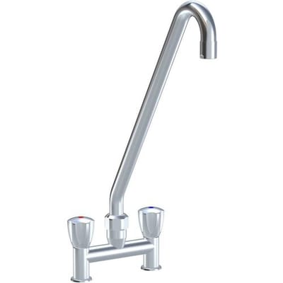 KWC Gastro two-handle sink bridge mixer for professional kitchen, height 53.5 cm K.24.42.E3.000C35