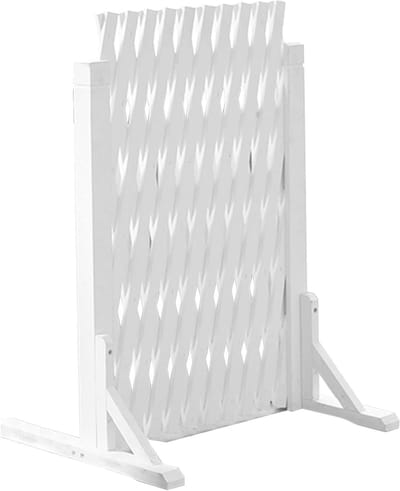 Houten Tuinscherm - Trellis Paneel - Planten Ondersteunen - Uitbreidbaar Ontwerp - 250 cm Breed - Wit