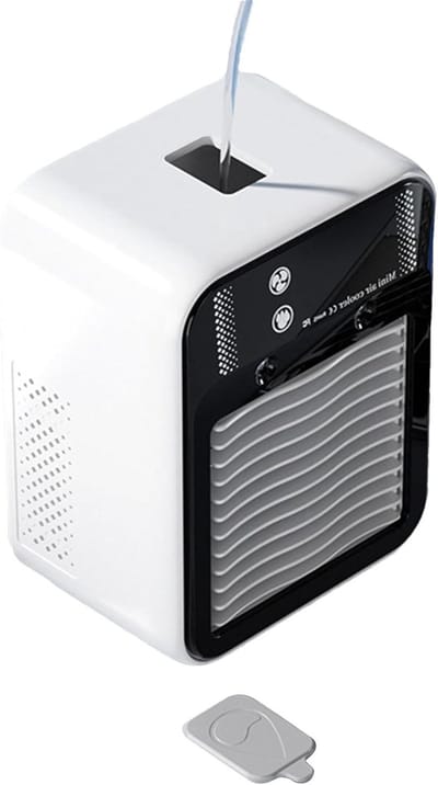 Persoonlijke Koeler - Mini Ventilator - Persoonlijke Koeling - Geïntegreerde Luchtbevochtiger - 500ml Tank - Uniek