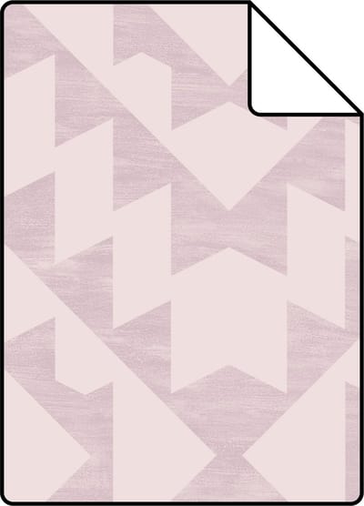 Proefstaal ESTAhome behang Marrakech aztec tapijt lila roze - 53 cm x 10.05 m - 148676-S