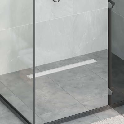 vidaXL - 2 - in - 1 - Doucheafvoer - Zilver - 80 - cm - Roestvrij - staal - 304