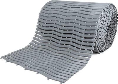Rubbermagazijn - Antislipmat - Grijs - Zwembad mat - kleedruimtes- 60cm breed - Rol 15 meter