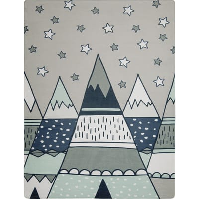 Kindertapijt wasbaar Chiko grijs  80x150 cm