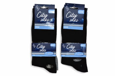 City socks - 80% katoen + 15% polyamide + 5% elastaan - 8 paar - zwart/grijs - 43/46