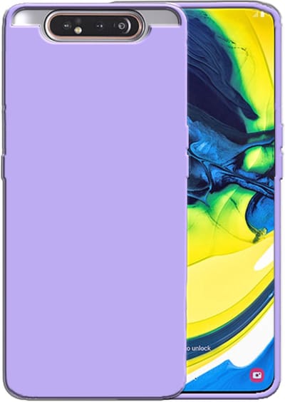 Smartphonica Siliconen hoesje voor Samsung Galaxy A80 case met zachte binnenkant - Paars geschikt voor Samsung Galaxy A80