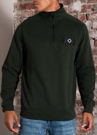 MA.Strum Neo quarter zip sweat - oil slick