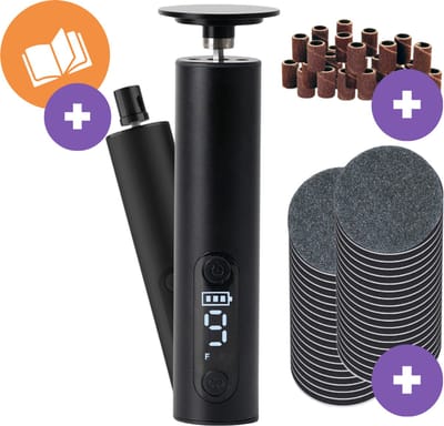 Elektrische Eeltverwijderaar - Incl. E-Book - Incl. 90 Schuurpads - Draadloos - Voetvijl - Professionele Eelverwijderaar - Pedicure Set - Eeltverwijderaars - Eeltverwijderaar Elektrisch - Eeltrasp - Eeltvijl - Eeltmesjes