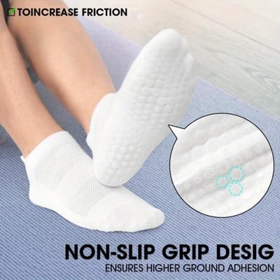 Wit van Pilates Grip Sokken, Antislip Hoge Sokken Ontworpen voor Vrouwen, Geschikt voor Pilates, Yoga, Ballet, Oefening one-size