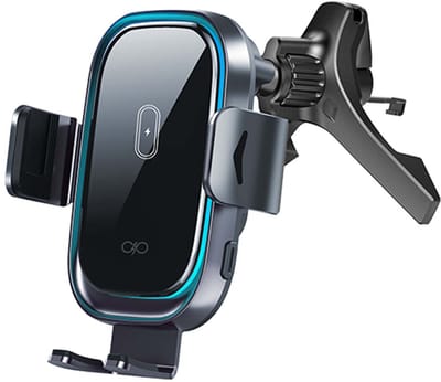 Force Case, Autohouder met Draadloos Opladen 15W Qi Snel, Zwart