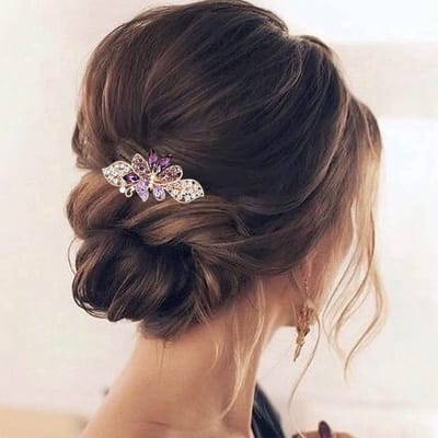 Dailygoods- Haarspeld met Kristallen Bloem - Haarclip - Strass - Bruidsaccessoire - Hoofddeksel - Onderhoudsadvies - Haarsieraad