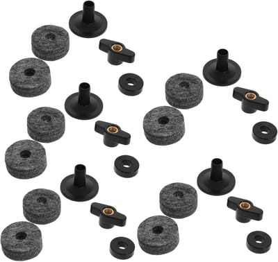 Cymbal Sleeve Set - Bekken Accessoires - Drumstel Onderhoud - Schokabsorberend Kunststof - 5 Sets - Zwart