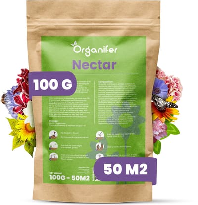 Vlinderbloemen en Bijenmengsel - 40 soorten (100g, 50m2) - Veldbloemen - Bloemenzaad Vlinders - Bloemen - Bloemzaden - Bloemenzaad Voor Bijen - Veldbloemen Zaad - Vlinderbloemen - Nectar - Organifer