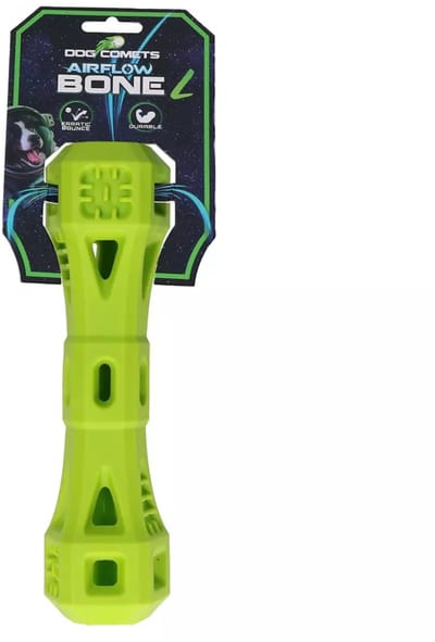 Dog Comets Airflow Bone L - Hondenspeelgoed Bot - hondenbot speelgoed - apporteerspeelgoed hond - Groen