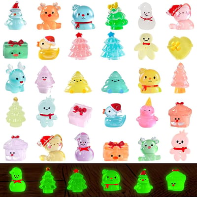Dailygoods- Kerstversieringen 30 Stuks - Mini-kerstfiguren