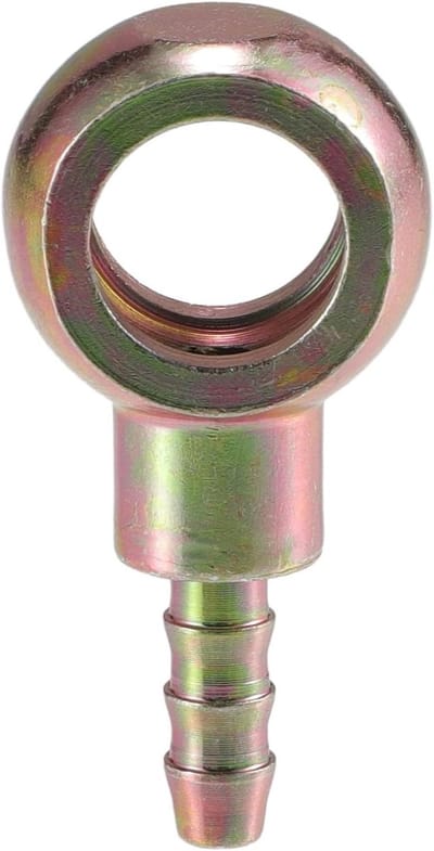 Ronte - Banjo Bout 12mm ID Slang Barb Fitting Adapter voor Motorfiets en Auto - Metaal - Bronzen Kleur