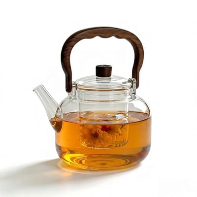 Theepot - Theepot Glas - Tea Maker - met Glazen Filter - Hoge Temperatuurbestendigheid - Gemakkelijk Sschoon te Maken - 1000ml